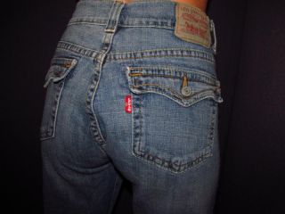 Womens Levis 542 Low Flare Flap Pocket Stretch Jeans Size 14 Medium