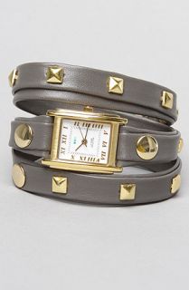 La Mer The Pyramid Stud in Grey and Gold