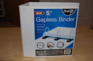  Gapless 3 Ring Flat Fold White School Archive Binder SNS01705