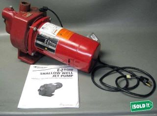  GOULDS RED JACKET EZ PRIME SHALLOW WELL JET PUMP WATER PRODUCT 1002SW