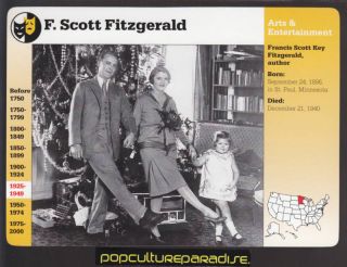 Scott Fitzgerald Zelda Author Grolier Photo Card