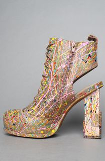 Jeffrey Campbell The Mildred Paint Shoe in Tan Multi