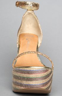 Jeffrey Campbell The Lick Shoe in Gold Glitter