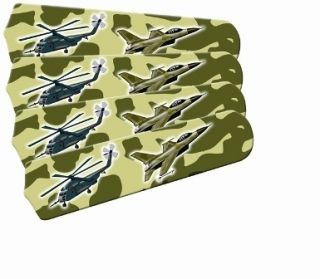 New Kids Freedom Camo Jets 42 Ceiling Fan Blades Only