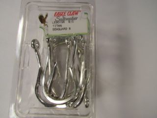 80 Eagle Claw Saltwater Fishing Hooks Titan Nickel 9 0 LE9015R 9 0 3K
