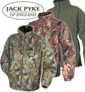 Jack Pyke Waterproof Fishing Hunting Camo Fleece Jacket