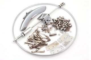 Chrome Assembly 4 String banjo parts assorted small hardware parts.