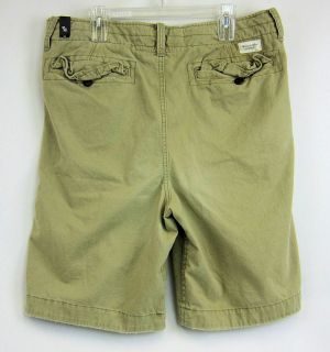 abercrombie fitch khaki shorts button fly mens sz 30