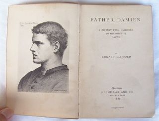 1889 Saint Damien Old Hawaiian Book Hawaii Father