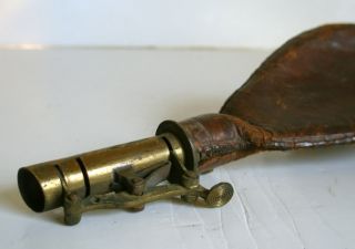 Civil War Era Leather Body Gun Powder Lead Shot Pouch London 1860