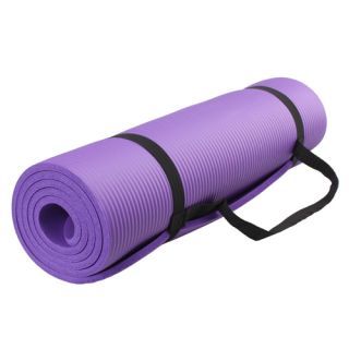 10mm Thick YOGA MAT Non Slip Exercise, Fitness Purple with a