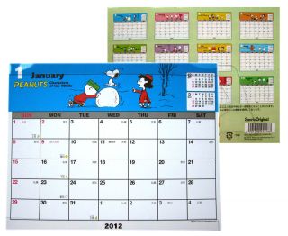 Calendario de Mesa 2012 Snoopy x 1 Original Japon 19 x 15cm