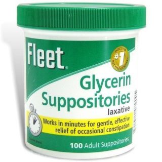 Fleet Glycerin Suppositories Adults Laxative 100 Ct