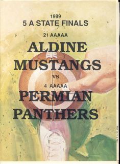1989 5A Aldine vs Permian State Championship Program