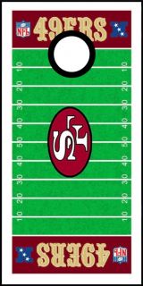 San Francisco 49ers Football Field Cornhole Bag Toss Game Wrap Graphic