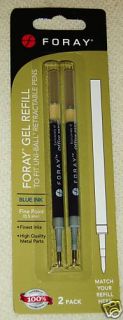 Foray Gel Refills for Uniball Retractable Pens Blue Ink