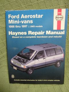  1986 1997 Ford Aerostar Haynes Manual