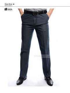 P21016 Mens Work Formal Straight Pants Business Trousers Large Size