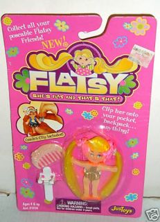 RARE NRFC JusToys Flatsy Doll with Yellow Hair