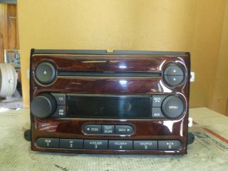 07 09 Ford Freestyle Five Hundred Radio Cd Mp3 6E5T 18C869 BK Wood