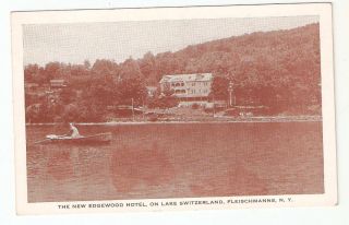 Fleischmanns N Y New Edgewood Hotel on Lake Switzerland Circa 1920s