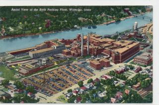  Iowa Postcard Waterloo Rath Packing Plant