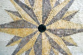 Nautical Marble Mosaic Floor Inlay Art Tile Decor