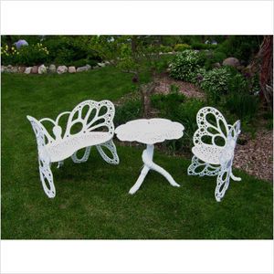 Flowerhouse Butterfly Garden Chair White FHBC205 W