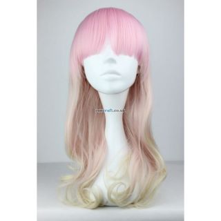  Pink Blonde Two Toned Lolita Cosplay Wig UK Seller Flora Style