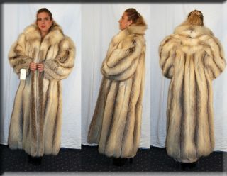 New Golden Island Fox Fur Coat Size Large 10 12 Efurs4less