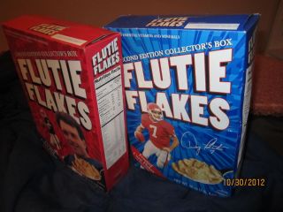 Flutie Flakes Cereal Boxes #1 and #2 Doug Flutie Buffalo Bills NFL