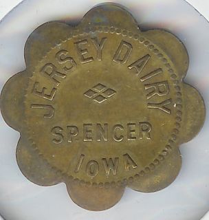 IA. Iowa good for trade tokens,Spencer,Davenport,Indianola,Sioux
