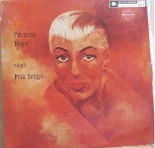 title frances faye sings folk songs cover condition vg minor writing