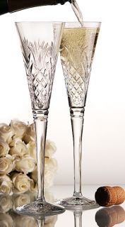 WATERFORD CRYSTAL HOSPITALITY FLUTES PAIR (PINEAPPLE) NEW IN