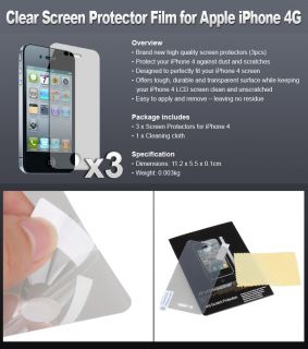 iPhone 4G Screen Protector Film 3pcs Super Brand New Unused