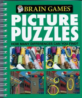  PUZZLES New BOOK Brain Games TEASERS Spot Differences LOOK Search FIND
