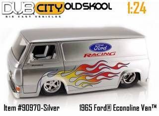 Jada Dub City 1965 Ford Racing Econoline 1 24 G Scale Diecast Van S