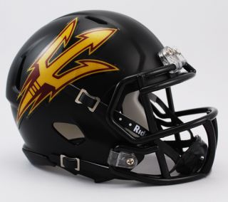 Arizona State (Black) NCAA Revolution Speed Mini Football Helmet
