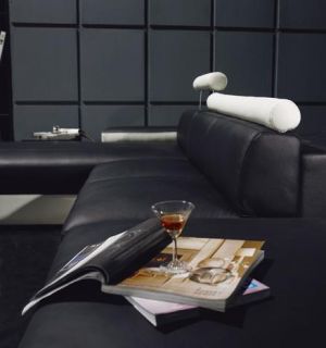 frederik black white modern sectional sofa italian leather