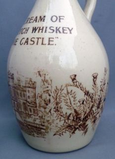 The Cream of Old Scotch Whiskey Whisky Bonnie Castle Quart Stoneware