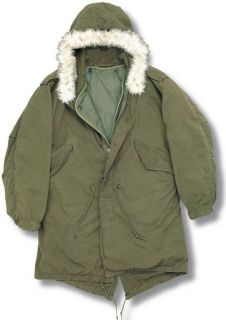 New Original US M65 Fishtail Parka Lined Hooded XS