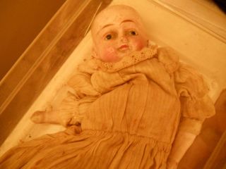  Doll Bisque Hay Filled Very Old Antique