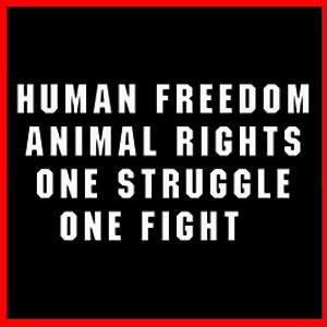 Human Freedom Animal Rights Eco ALF Activist T Shirt