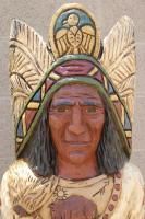 Vintage Native American 6 ft Wooden Cigar Store Indian Chief   Ralph