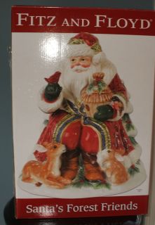 Fitz And Floyd Santas Forest Friends Cookie Jar New In Box 2011