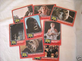  1976 Topps King Kong Trading Cards Set of 8