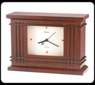 Bulova Martin Wood Frank Lloyd Wright Clock B1865