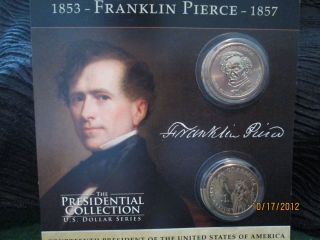 Presidential Dollars with Collectors Card Franklin Pierce