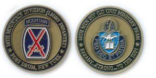  MOUNTAIN DIVISION (LIGHT INFANTRY) FORT DRUM, NEW YORK Challenge Coin