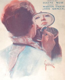 1920 Broadway Rose Sheet Music Fine Art Edition Goldbeck Color Cover